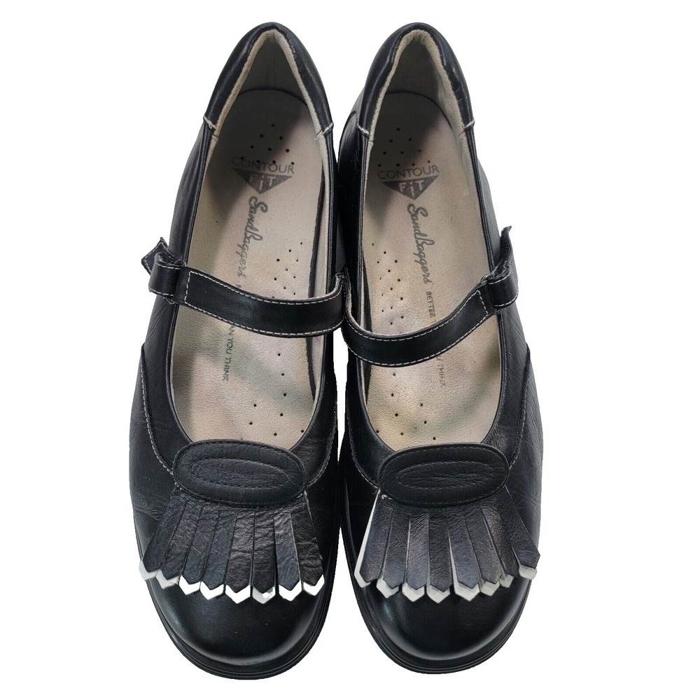 Sandbaggers Mary Jane Golf Shoes Womens 11 Contour Fit Sporty Golfing Shoe Black